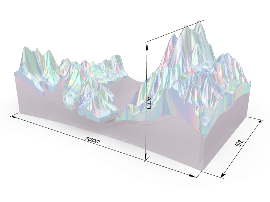 Sculpture cinétique — Sabrina Ratté × Watches & Wonders — Plan de la sculpture Himalaya