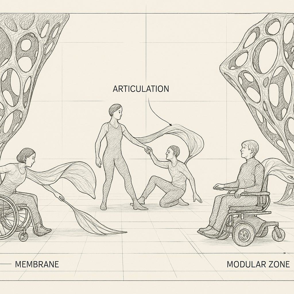 Starting with the Limbs — l'atelier — Planche de concept générée — une articulation entre deux corps