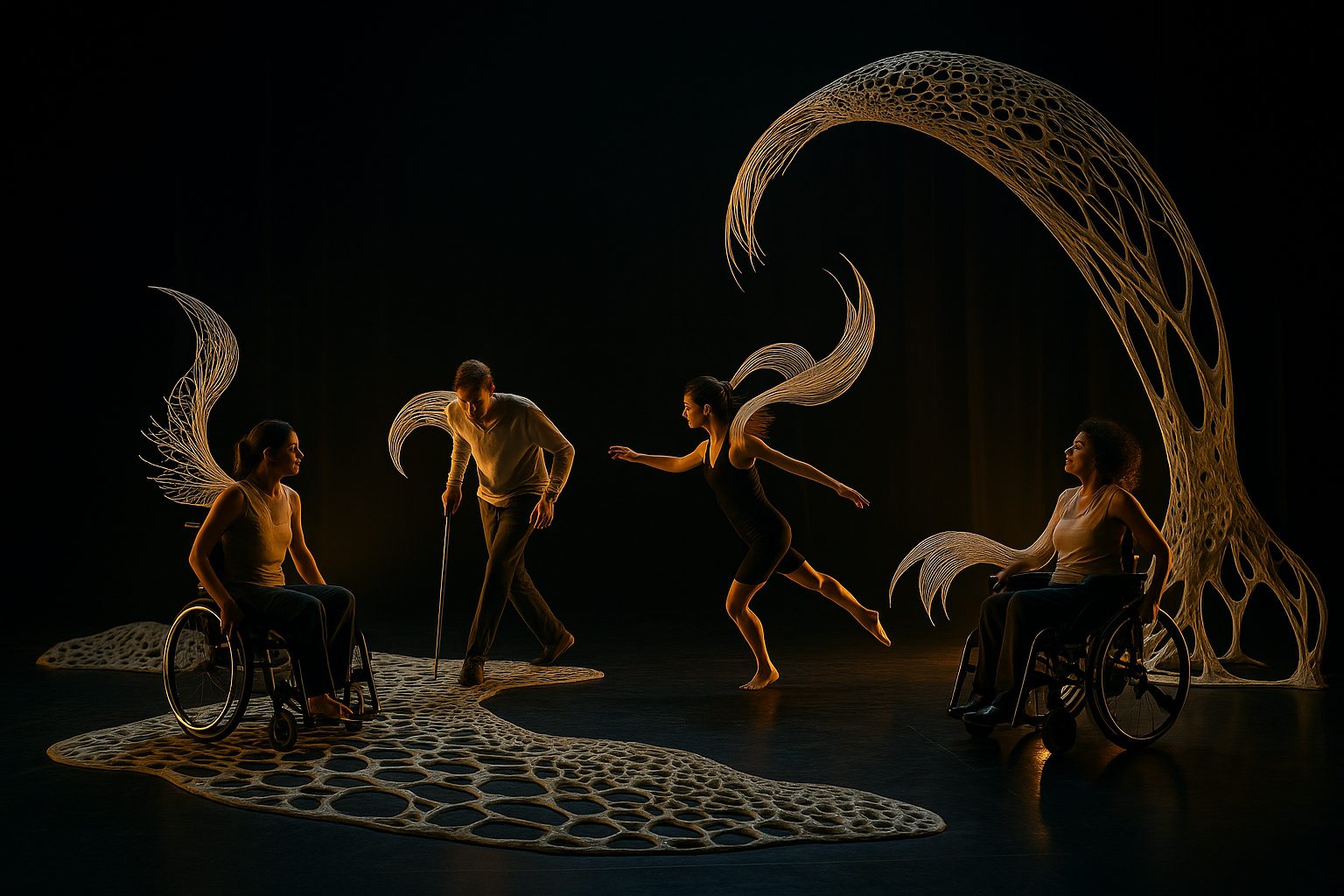 Starting with the Limbs — l'atelier — Image de concept générée — l'ambiance cherchée
