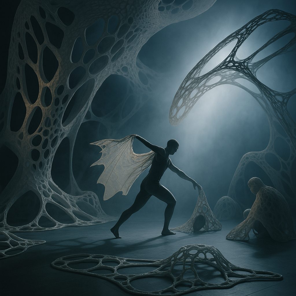 Starting with the Limbs — l'atelier — Image de concept générée — un substrat à l'échelle du corps