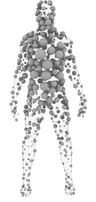 Masques — Body Architecture 2.0 — Sphere packing — le corps entier