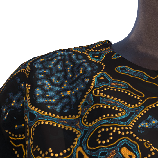 Thalassic Kaftan — Matière multicouche construite sous Substance Designer