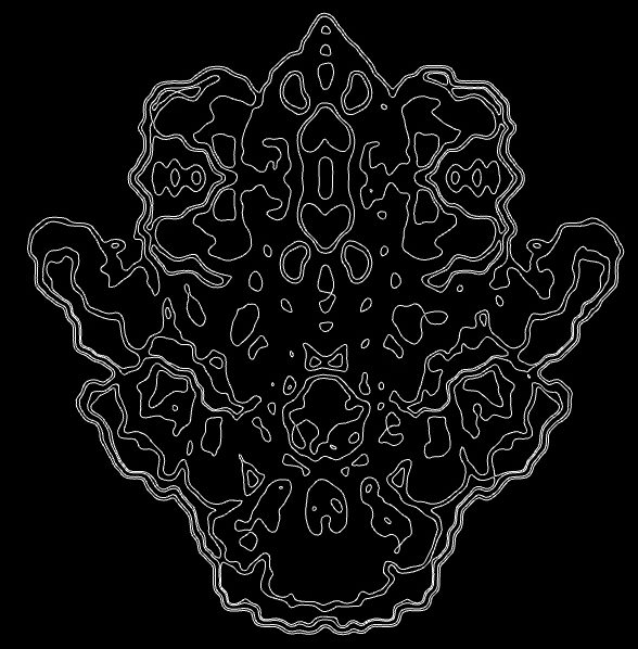 Thalassic Kaftan — Fleuron obtenu par symétrie — troisième seuil